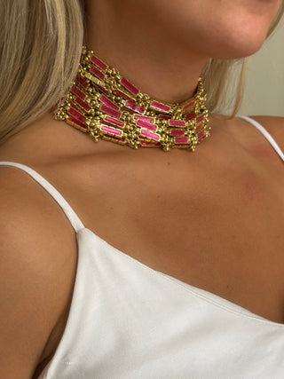 Choker Bordeaux Island